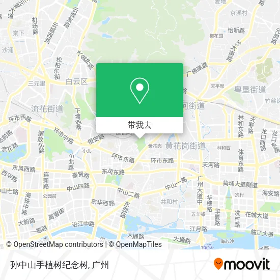 孙中山手植树纪念树地图