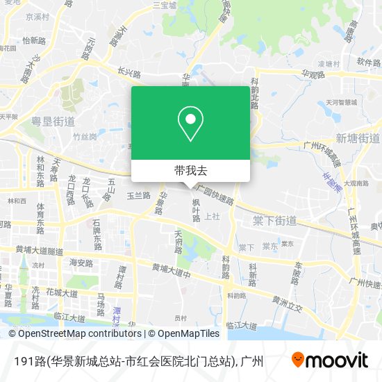 191路(华景新城总站-市红会医院北门总站)地图