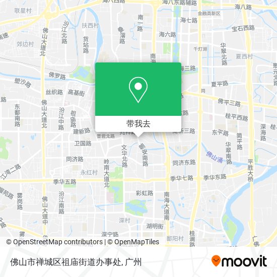 佛山市禅城区祖庙街道办事处地图