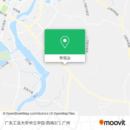 广东工业大学华立学院-西南2门地图