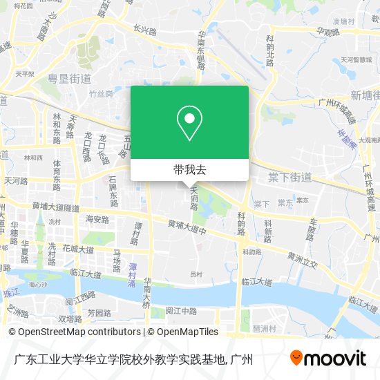 广东工业大学华立学院校外教学实践基地地图