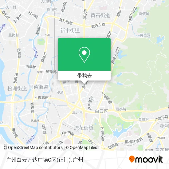 广州白云万达广场C区(正门)地图