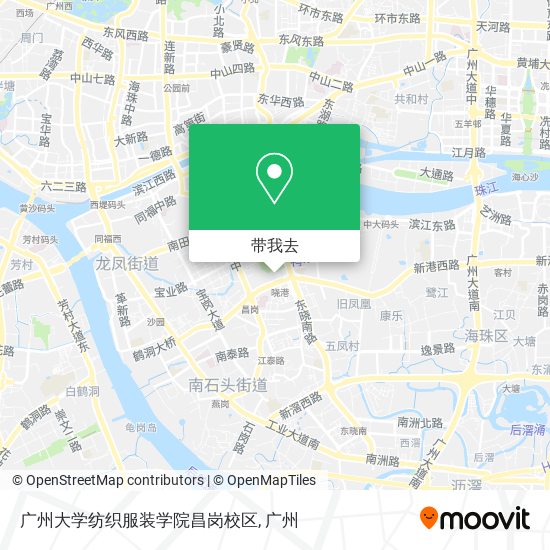 广州大学纺织服装学院昌岗校区地图