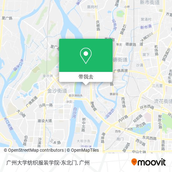 广州大学纺织服装学院-东北门地图