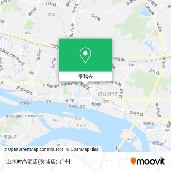 山水时尚酒店(黄埔店)地图