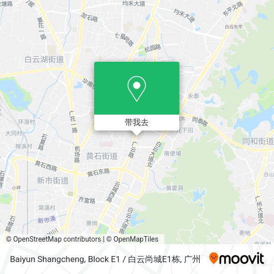 Baiyun Shangcheng, Block E1 / 白云尚城E1栋地图