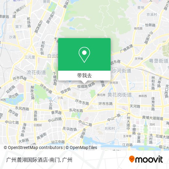 广州麓湖国际酒店-南门地图
