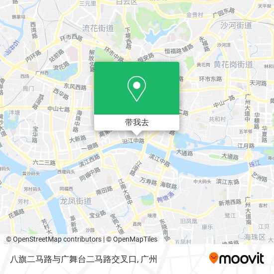 八旗二马路与广舞台二马路交叉口地图