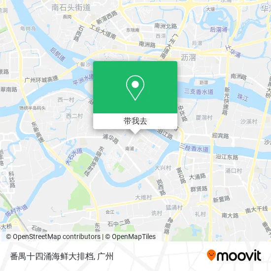 番禺十四涌海鲜大排档地图