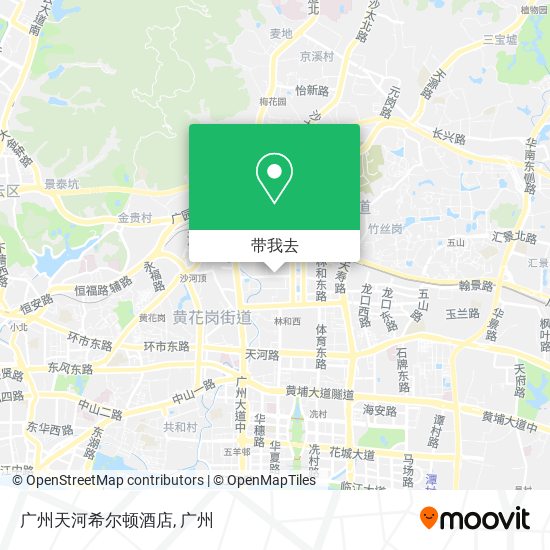 广州天河希尔顿酒店地图