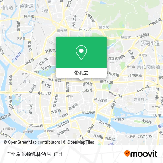 广州希尔顿逸林酒店地图