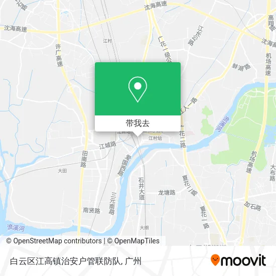 白云区江高镇治安户管联防队地图