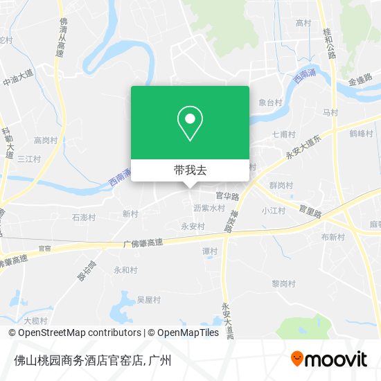 佛山桃园商务酒店官窑店地图