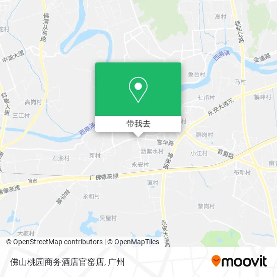 佛山桃园商务酒店官窑店地图