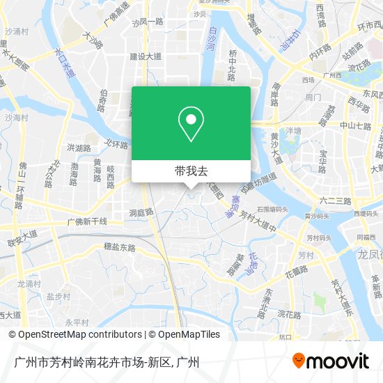 广州市芳村岭南花卉市场-新区地图