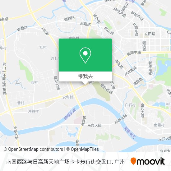 南国西路与日高新天地广场卡卡步行街交叉口地图