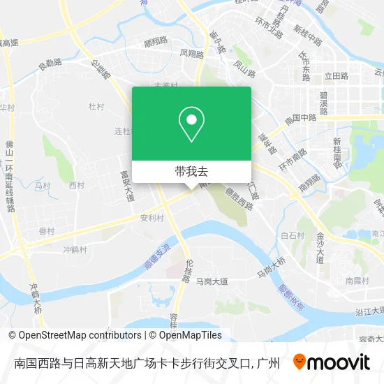 南国西路与日高新天地广场卡卡步行街交叉口地图