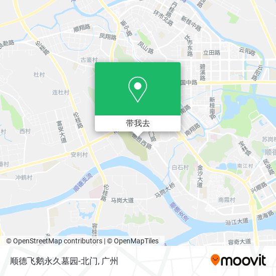 顺德飞鹅永久墓园-北门地图