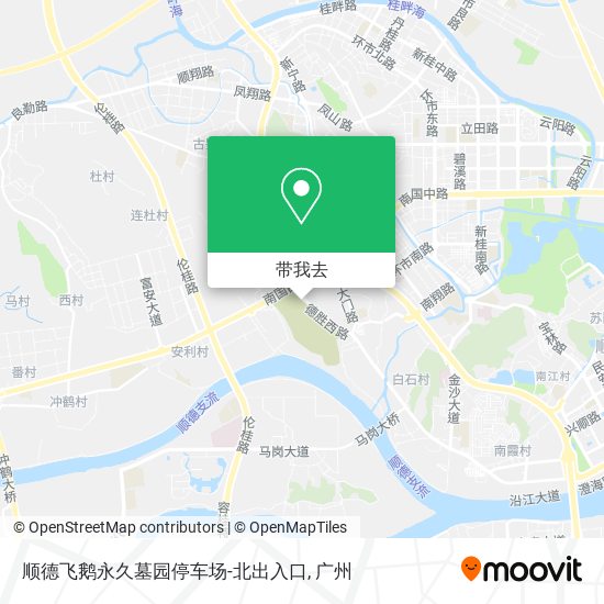 顺德飞鹅永久墓园停车场-北出入口地图