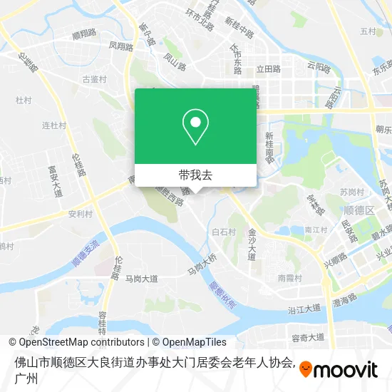佛山市顺德区大良街道办事处大门居委会老年人协会地图