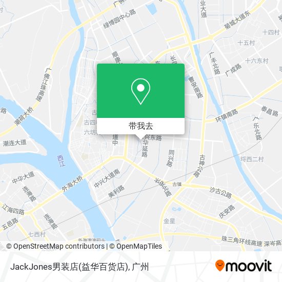 JackJones男装店(益华百货店)地图