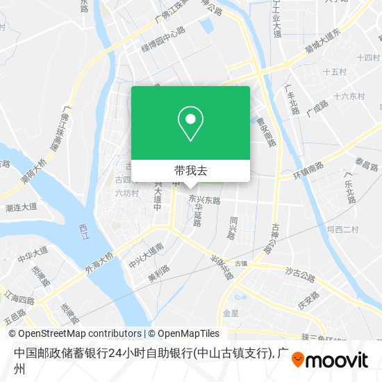 中国邮政储蓄银行24小时自助银行(中山古镇支行)地图