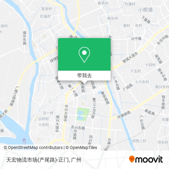 天宏物流市场(产尾路)-正门地图