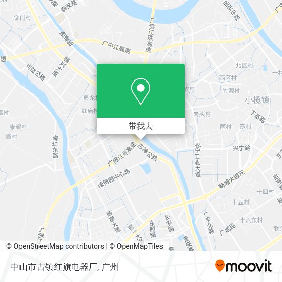 中山市古镇红旗电器厂地图