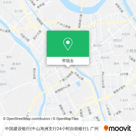 中国建设银行(中山海洲支行24小时自助银行)地图