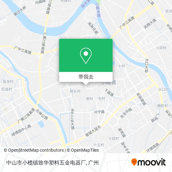 中山市小榄镇致华塑料五金电器厂地图