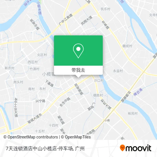 7天连锁酒店中山小榄店-停车场地图