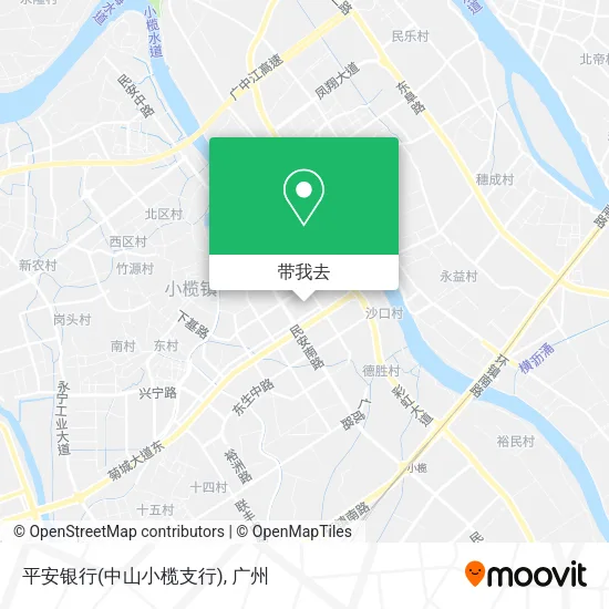 平安银行(中山小榄支行)地图