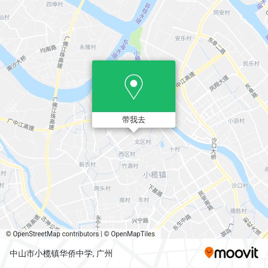 中山市小榄镇华侨中学地图