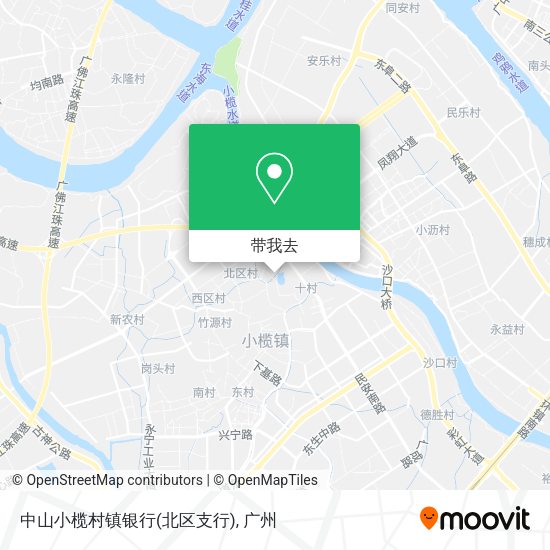 中山小榄村镇银行(北区支行)地图