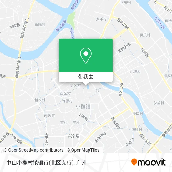 中山小榄村镇银行(北区支行)地图