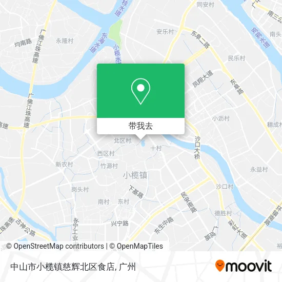 中山市小榄镇慈辉北区食店地图