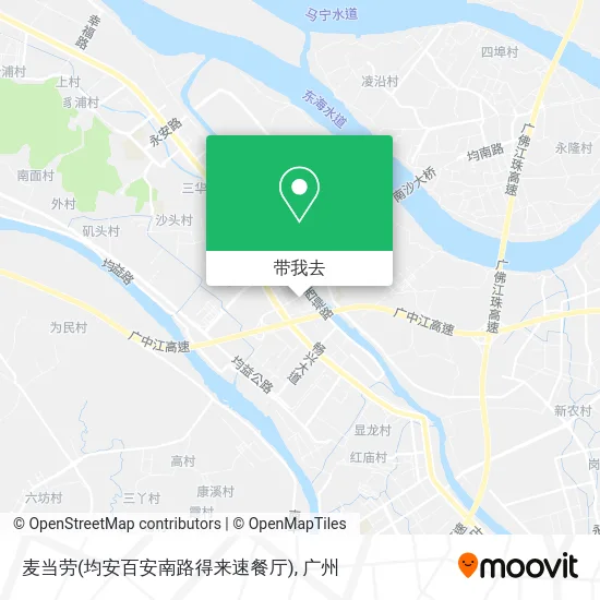 麦当劳(均安百安南路得来速餐厅)地图