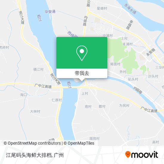 江尾码头海鲜大排档地图