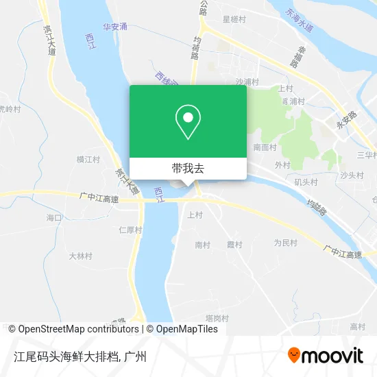 江尾码头海鲜大排档地图