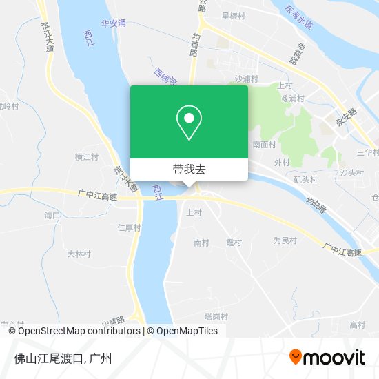 佛山江尾渡口地图