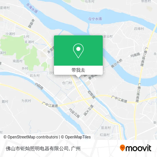 佛山市钜灿照明电器有限公司地图