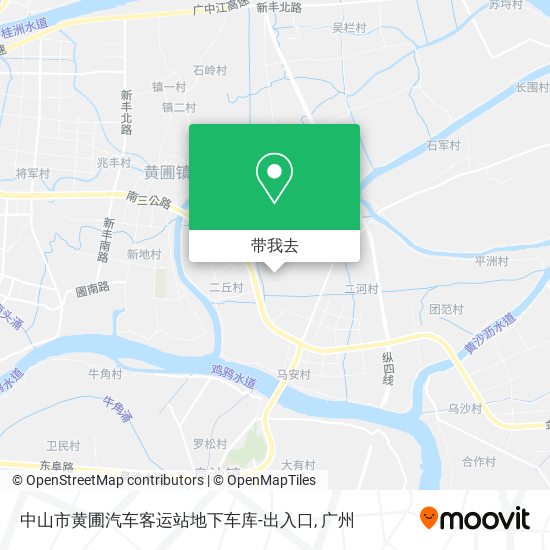 中山市黄圃汽车客运站地下车库-出入口地图