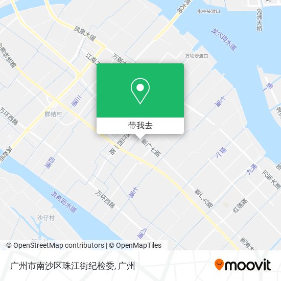 广州市南沙区珠江街纪检委地图