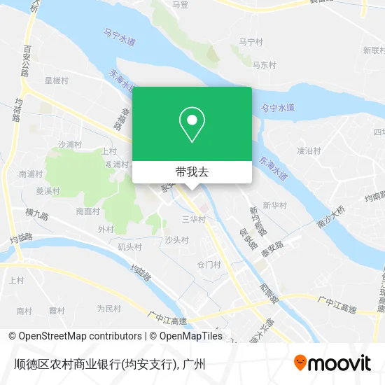 顺德区农村商业银行(均安支行)地图