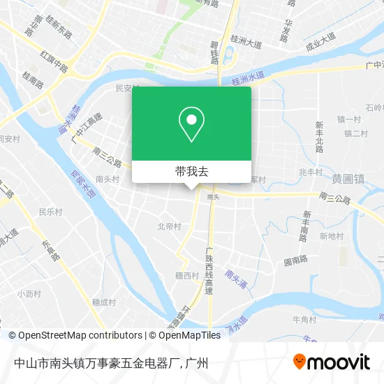 中山市南头镇万事豪五金电器厂地图