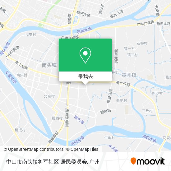中山市南头镇将军社区-居民委员会地图