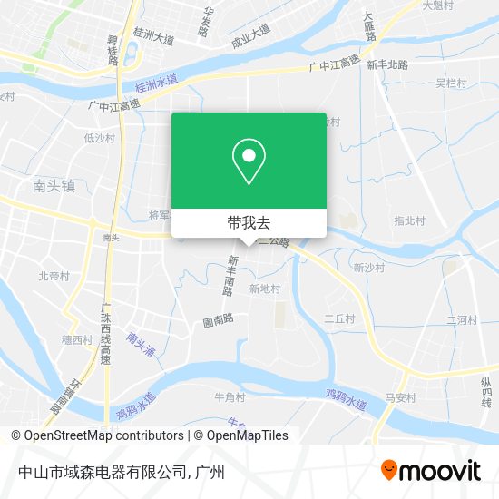 中山市域森电器有限公司地图