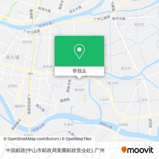 中国邮政(中山市邮政局黄圃邮政营业处)地图