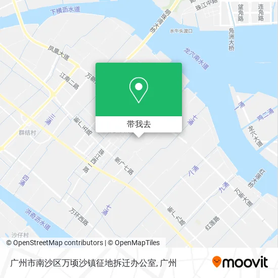 广州市南沙区万顷沙镇征地拆迁办公室地图