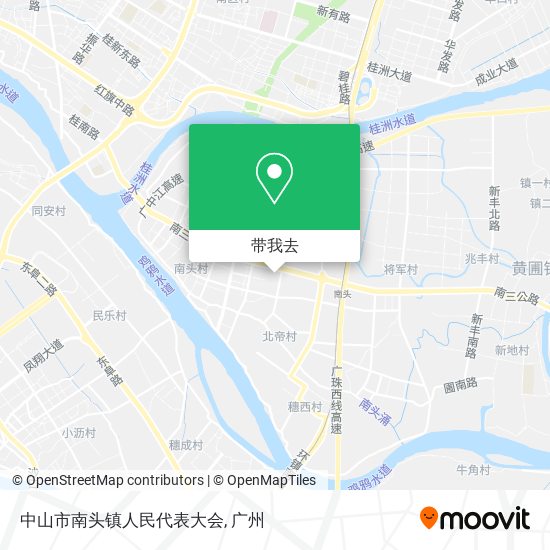 中山市南头镇人民代表大会地图